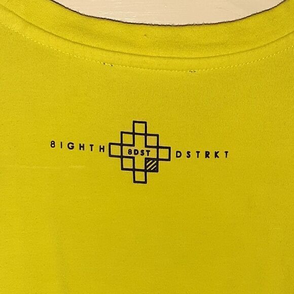 8ighth Dstrkt Tee Shirt Bear Hoodie Zipper Size XL Yellow - Picture 3 of 8